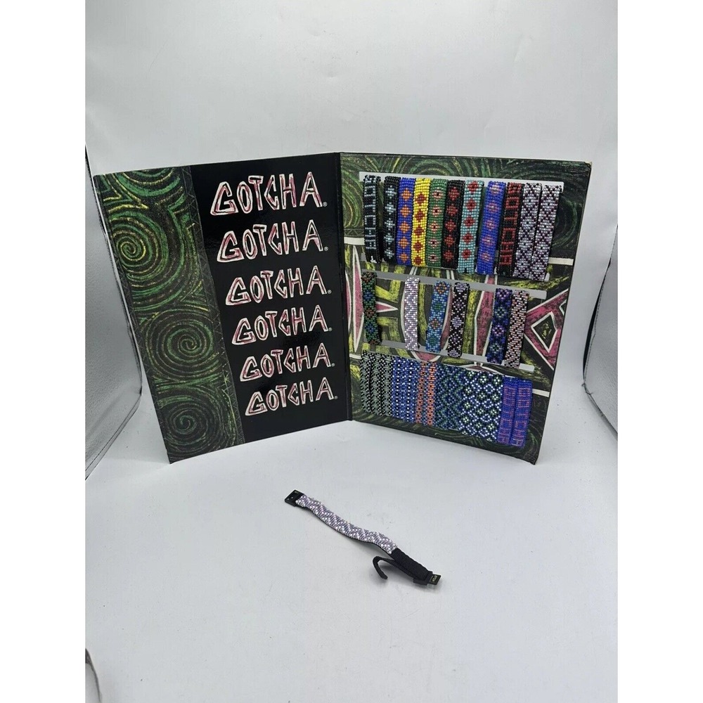 Gotcha Bracelet Adult Unisex Surf Skate Braided Wrap‎ Multi 80s 90s Vintage